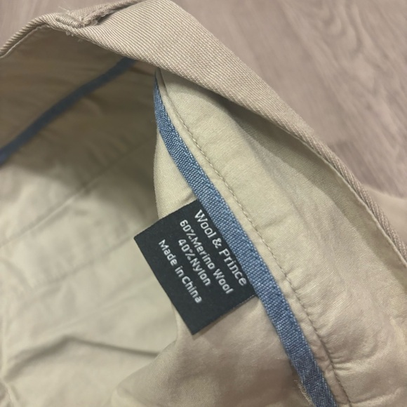 Wool & Prince Merino Wool Chino Khaki Tan Shorts Men’s 34 7” Inseam - Picture 5 of 5